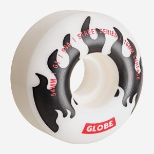 G1 Street Wheel Wheels 54 - White/Black/Flames