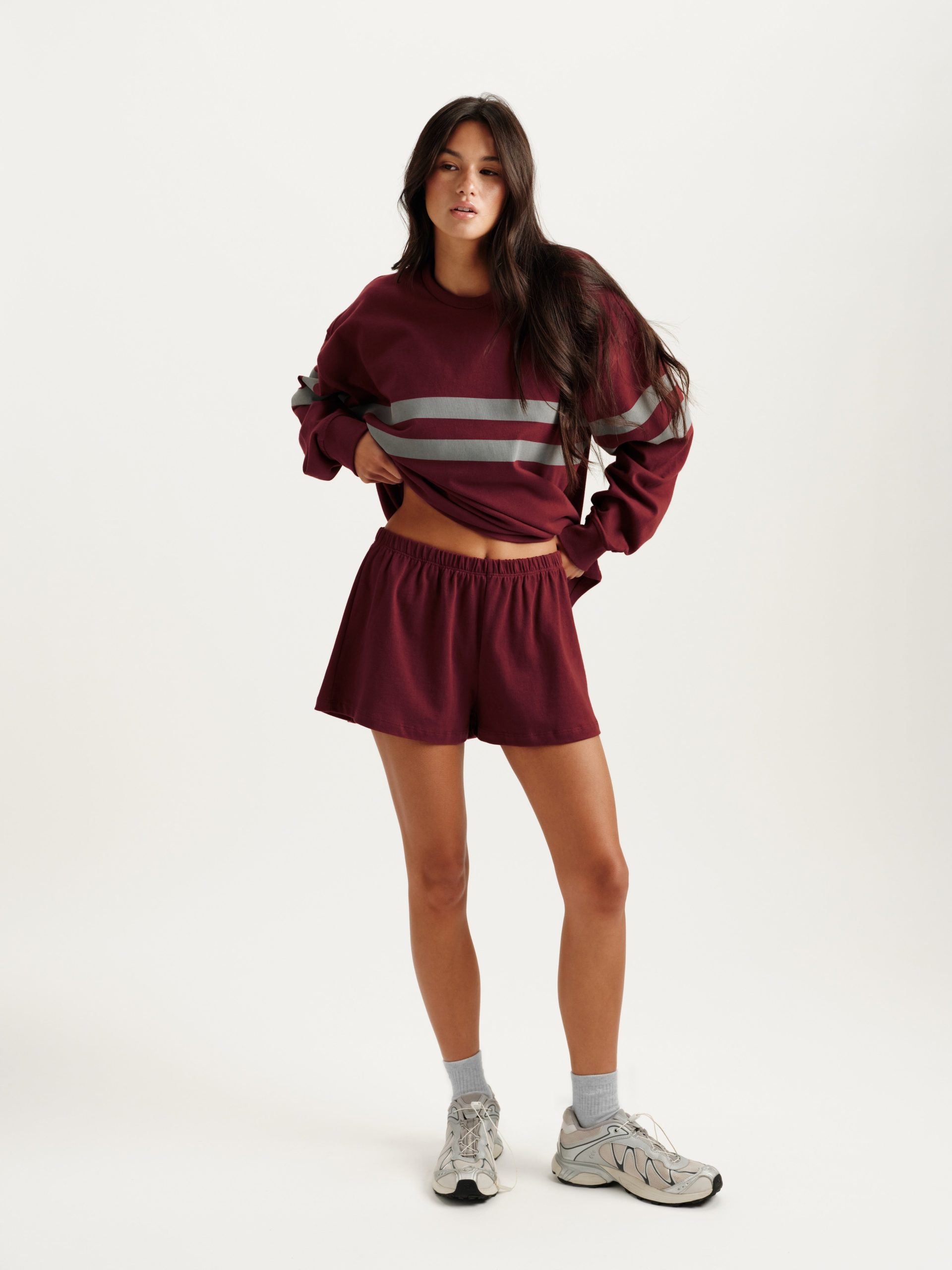 HEAVY COTTON EASY STRIPE LONG SLEEVE - SEPIA - Image 3