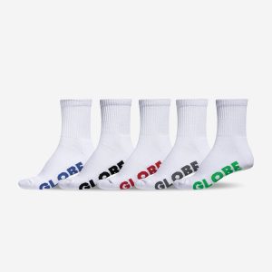 STEALTH CREW SOCK 5 PACK - White