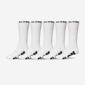 Whiteout Crew Sock 5 Pack - White