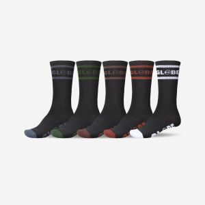 Tilt Hi Crew Sock 5 Pack - Black/Assorted