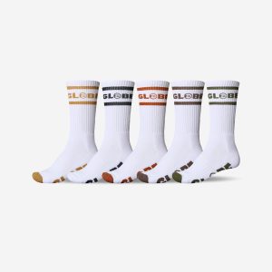 Tilt Hi Crew Sock 5 Pack - WHITE/ASSORTED