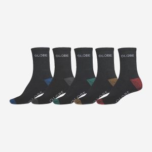 Ingles Crew Sock 5 Pack - Black/Assorted